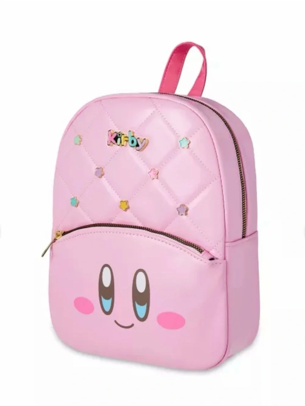 NWT Kirby Pink Quilted Mini Backpack with Star Accents